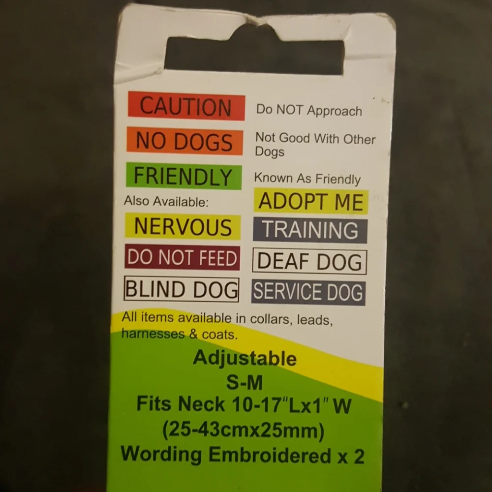 Friendly‎ color coded dog collar